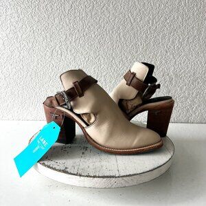 Lane HIGH NOON Cowboy Booties Putty Western Cowgirl Ankle Boots Sandals Womens 7